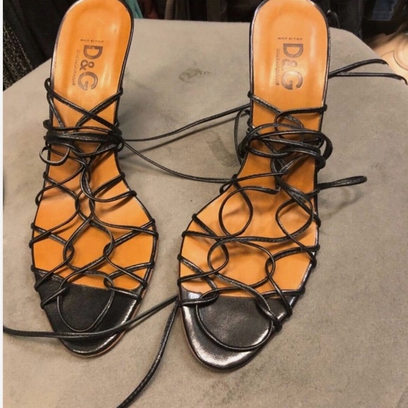 Dolce & Gabbana Yellow Strappy Women's Heels - Picture 6 of 6